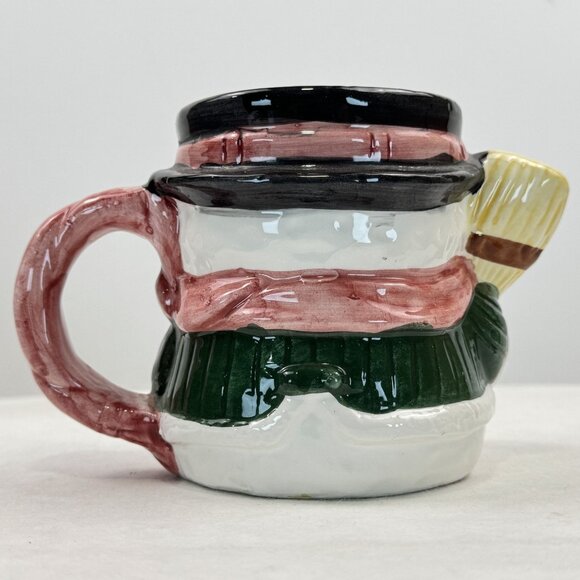 Home Trends 12 Oz Hand-Painted Snowman Mug Ceramic Holiday Coffee Tea Cup - Picture 4 of 15